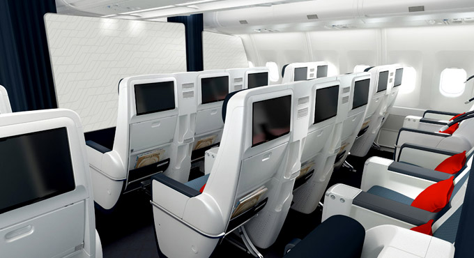 Air France в салоне самолета